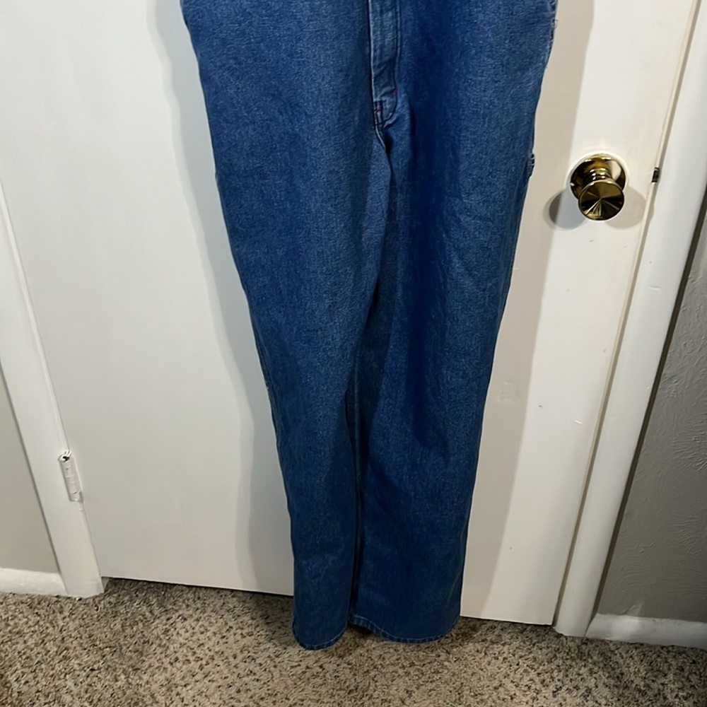Dickies carpenter bib coveralls denim blue men’s34 x 34 preowned - Picture 4 of 8